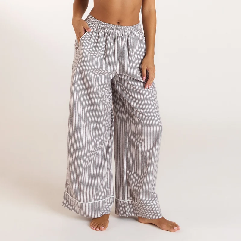 Stripe Pyjamabyxor - Choklad