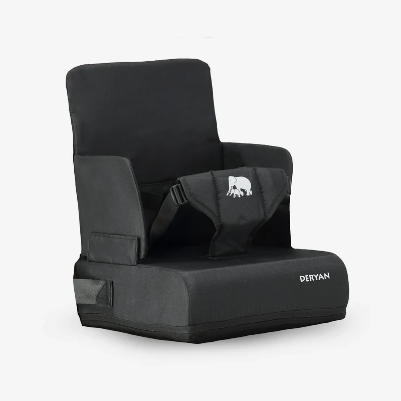 Travel Booster Seat - Inklusive fastsättningsrem Svart