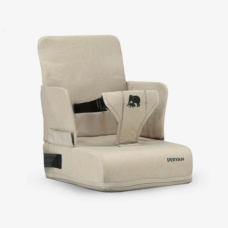 Travel Booster Seat - Inklusive fästrem Nougat