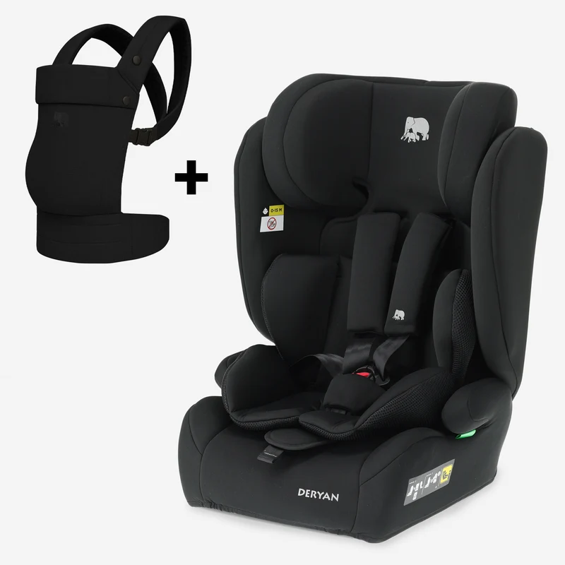 Carter Basic bilbarnstol & Amora bärsele Svart