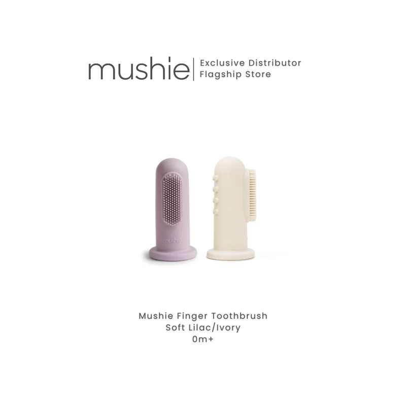 MUSHIE Finger Toothbrush 2 Pc Pack