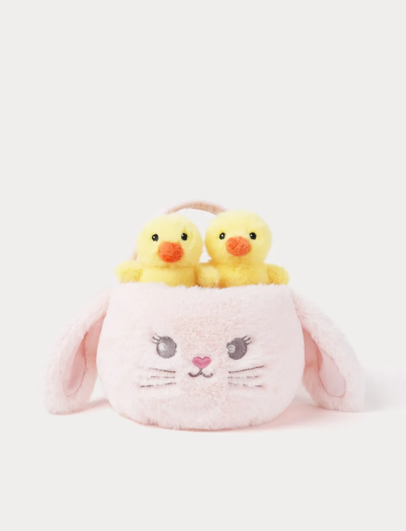 Bunny Basket with Chickens