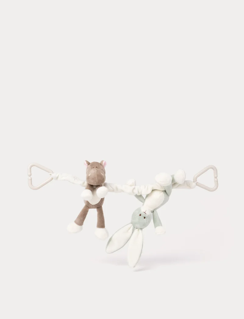 Diinglisar, Stroller Toy, Bunny & Hippo