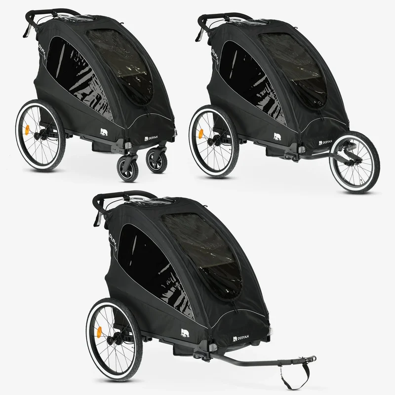 Lyxig cykelvagn, 3-i-1 barnvagn och joggingvagn – för 1 person
