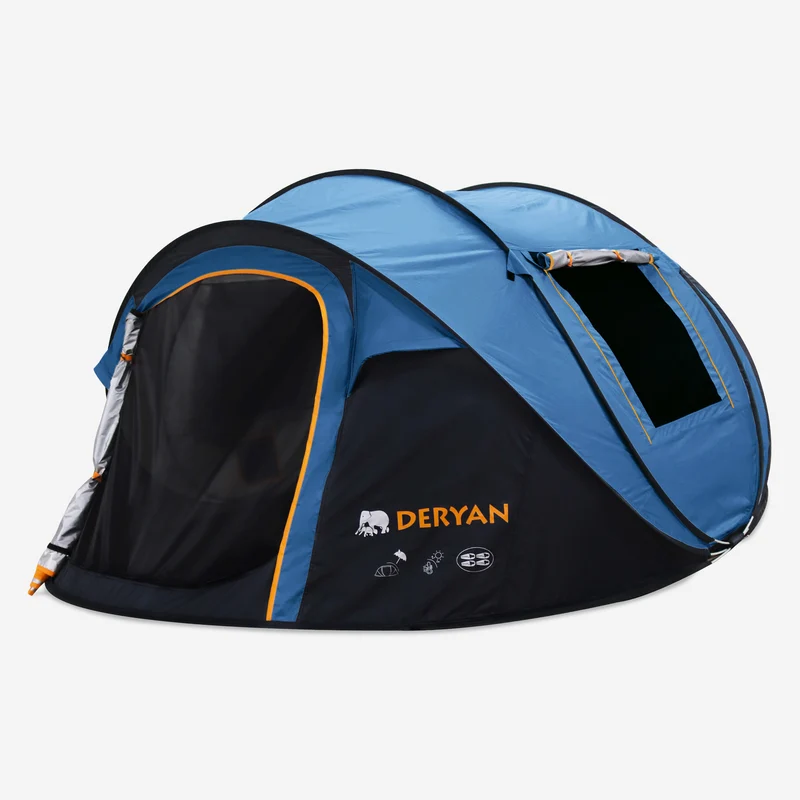 Pop-Up Lyxtält - 2000 mm vattenpelare - Navy - 4 Personer