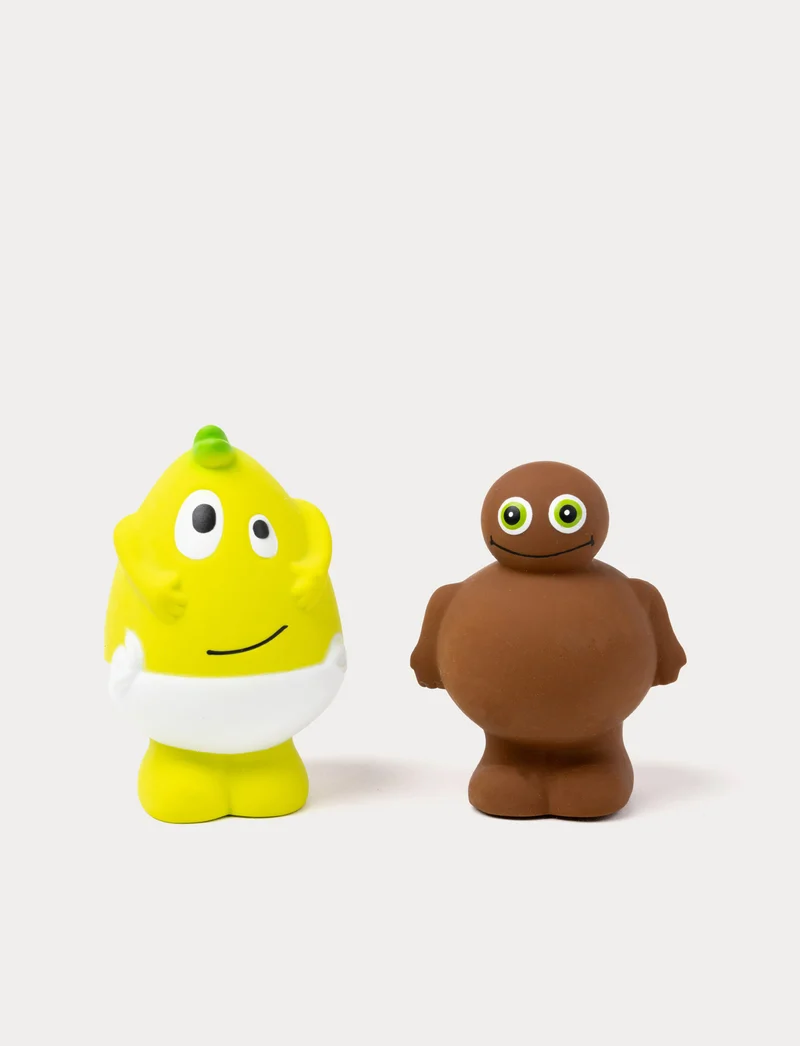 Babblarna, Natural Rubber Figures, Babba/Dadda