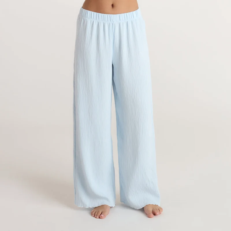 Crinkle Pyjamabyxor - Blå