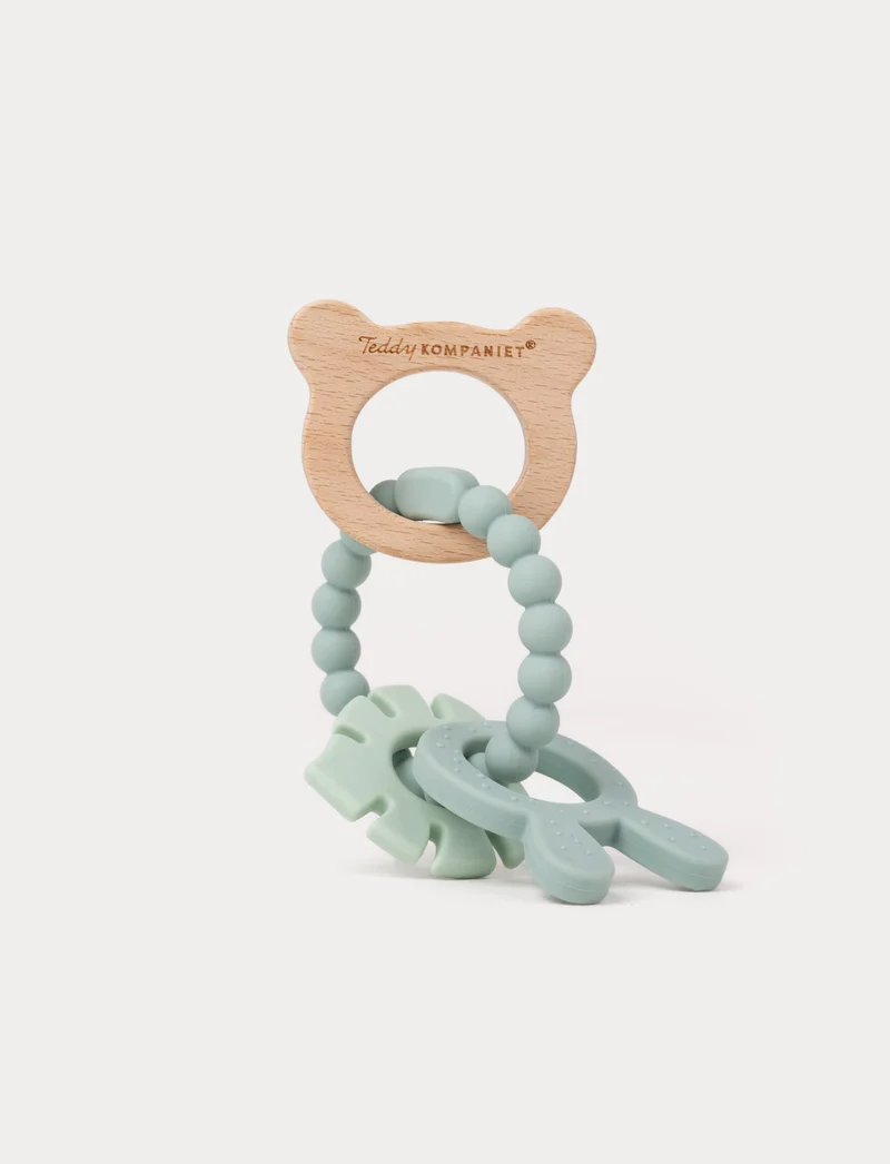Teething Ring in Silicone & Wood