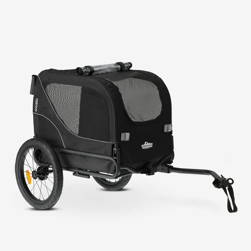 Hundcykelvagn 2-i-1 – Hopfällbar – Upp till 20 kg – Lämplig för E-bikes
