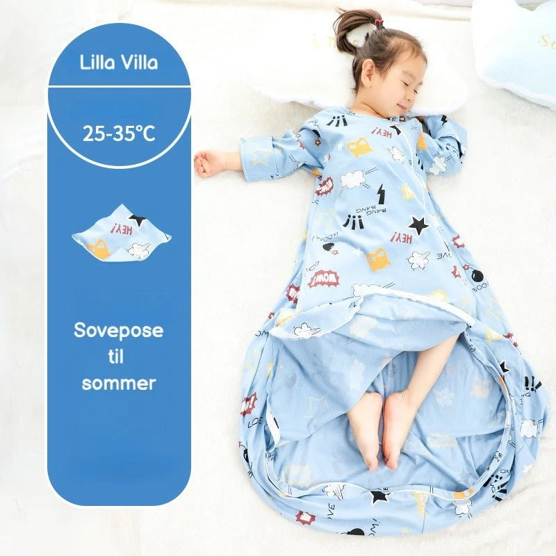 Sovepose til sommer 25-35°C til baby/børn(Str.9mdr.-6år)-superpower
