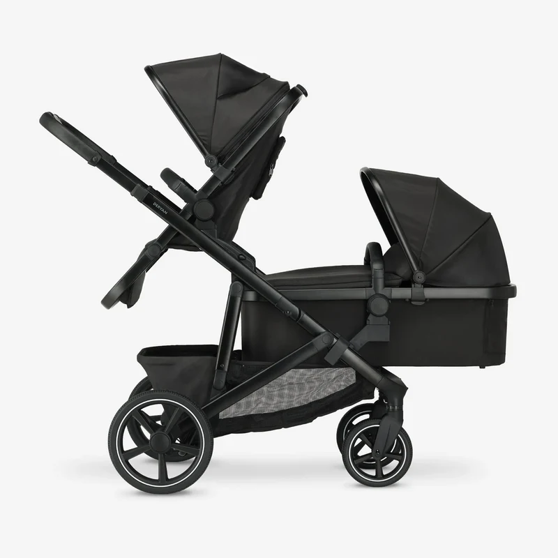 Evy² Duo barnvagn, svart, 2-i-1
