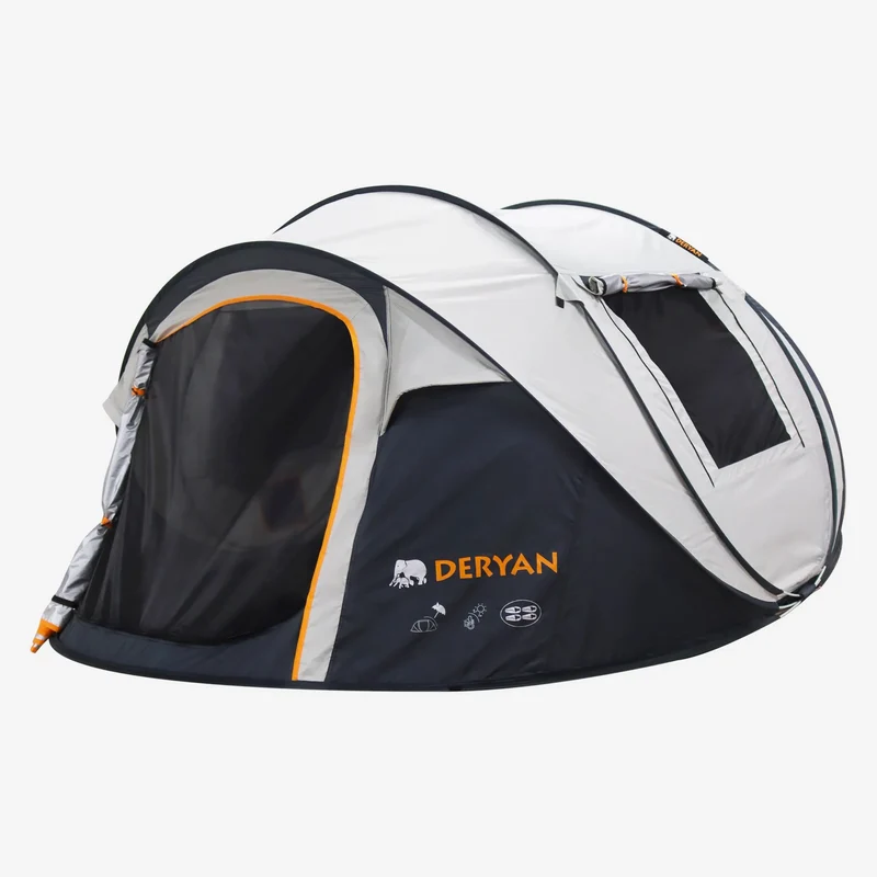Pop-Up Lyxtält - 2000 mm vattenpelare - Cream - 4 Personer