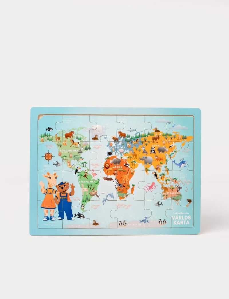 Lollo & Bernie, Puzzle, World Map, 24 Pieces