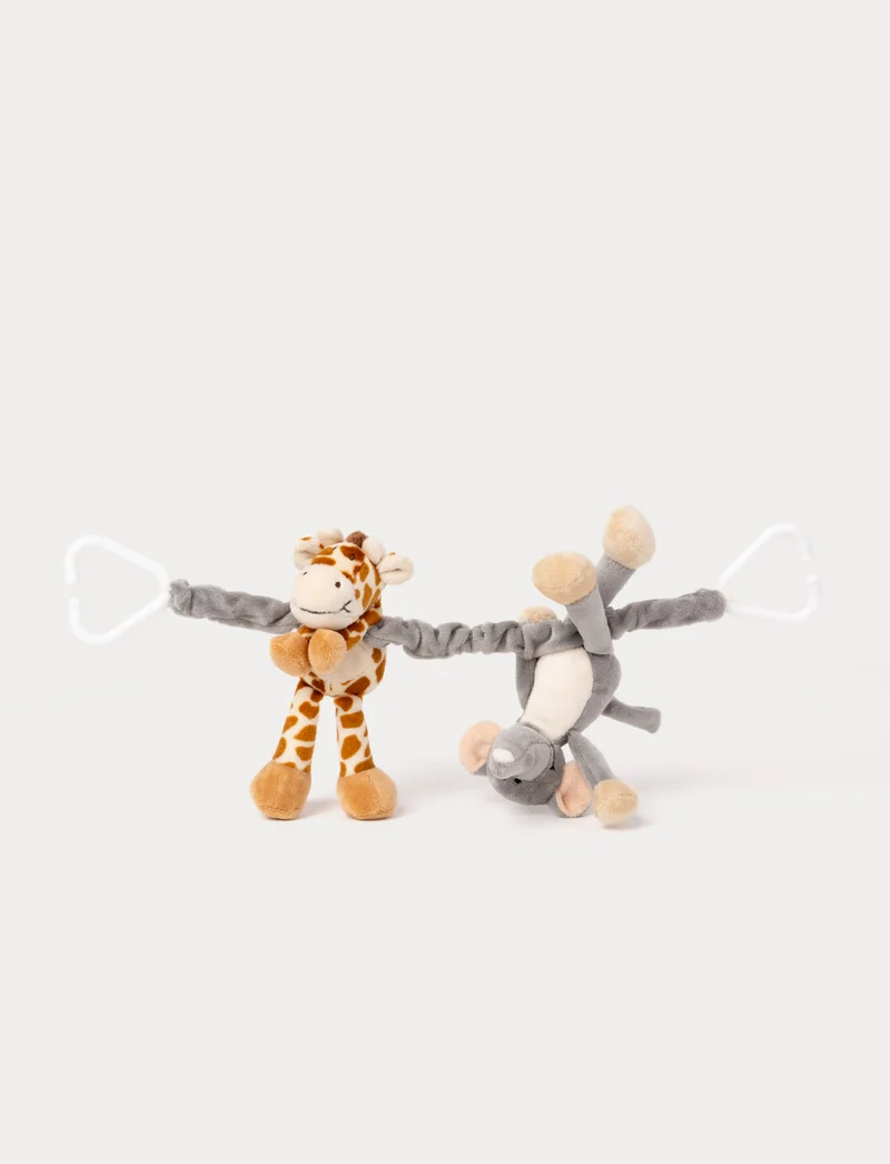 Diinglisar, Stroller Toy, Elephant & Giraffe