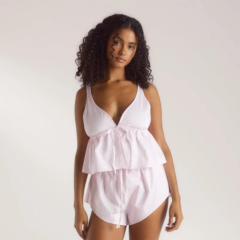 Bloom & Stripe Cami Pyjamatopp - Rosa
