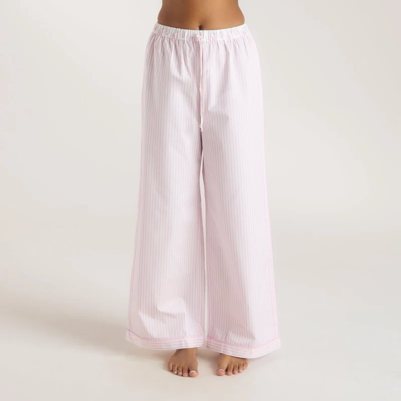 Bloom & Stripe Pyjamabyxor - Rosa