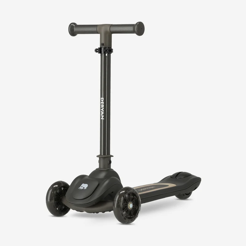 Harvey barnsparkcykel med 3 hjul och LED-belysning – justerbar 65–80 cm – svart