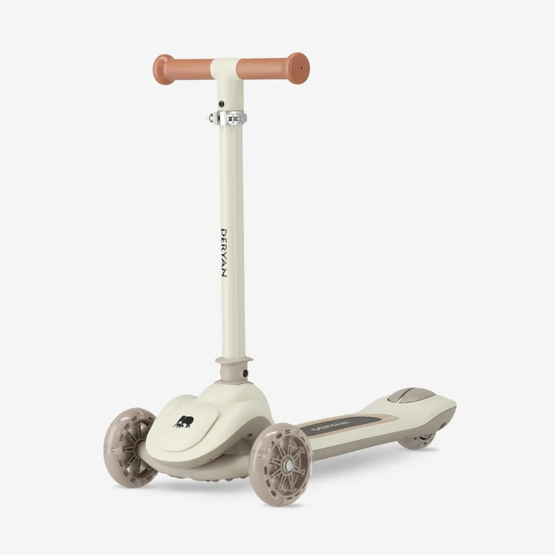 Harvey barnsparkcykel med 3 hjul och LED-belysning – justerbar 65–80 cm – grå