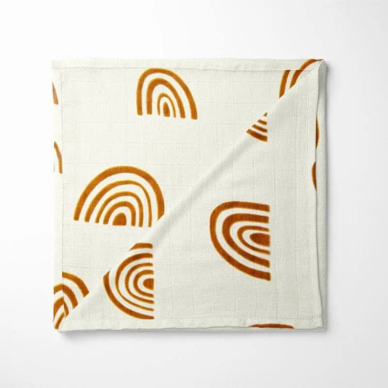 Mono Rainbow Bamboo Baby Blanket | Stylish Breathable Nursery Essential