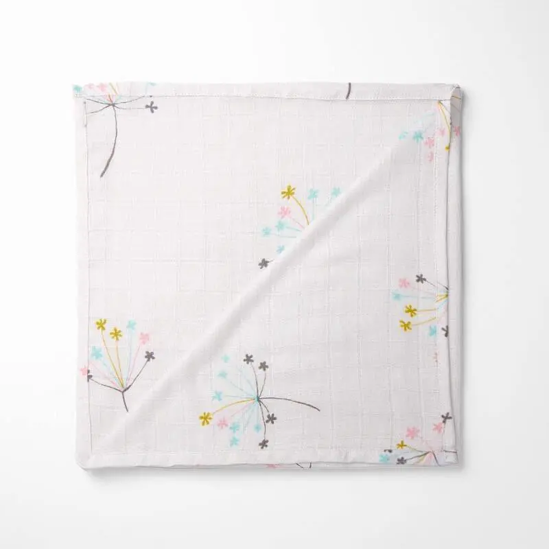 Bamboo Baby Blanket | Breathable Organic Fabric | Floral Pattern