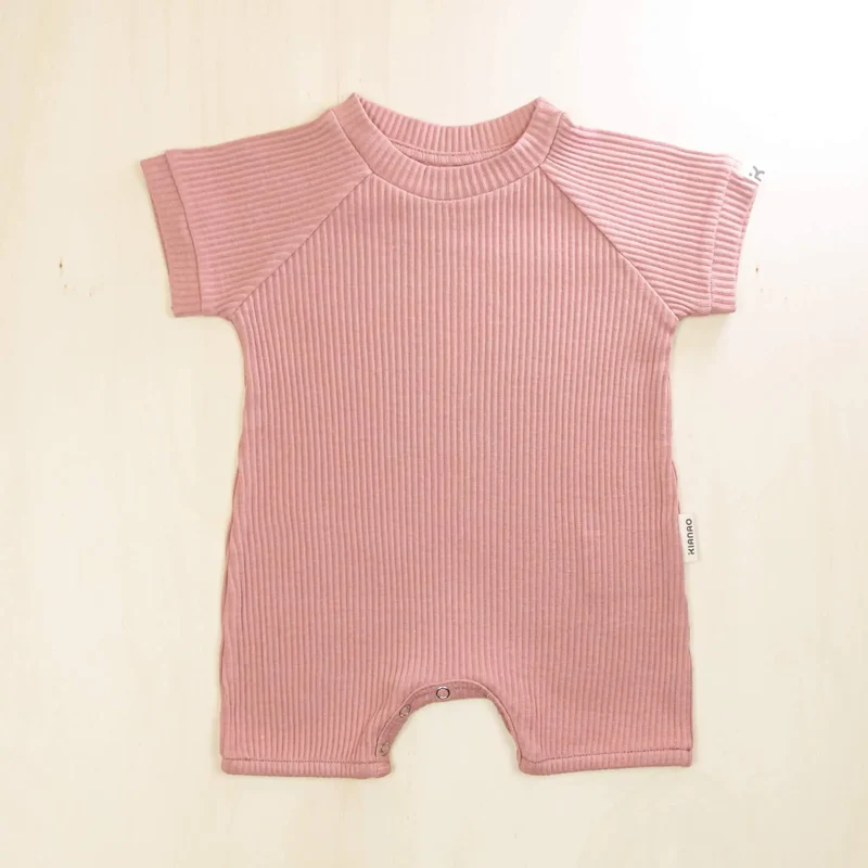 Organic Baby Romper Short Sleeve Summer Suit Soft Cotton