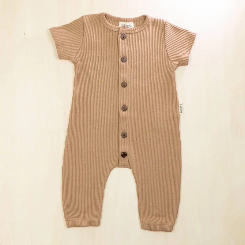 Baby Jumpsuit Organic Cotton | Soft Button-Front Baby Clothes