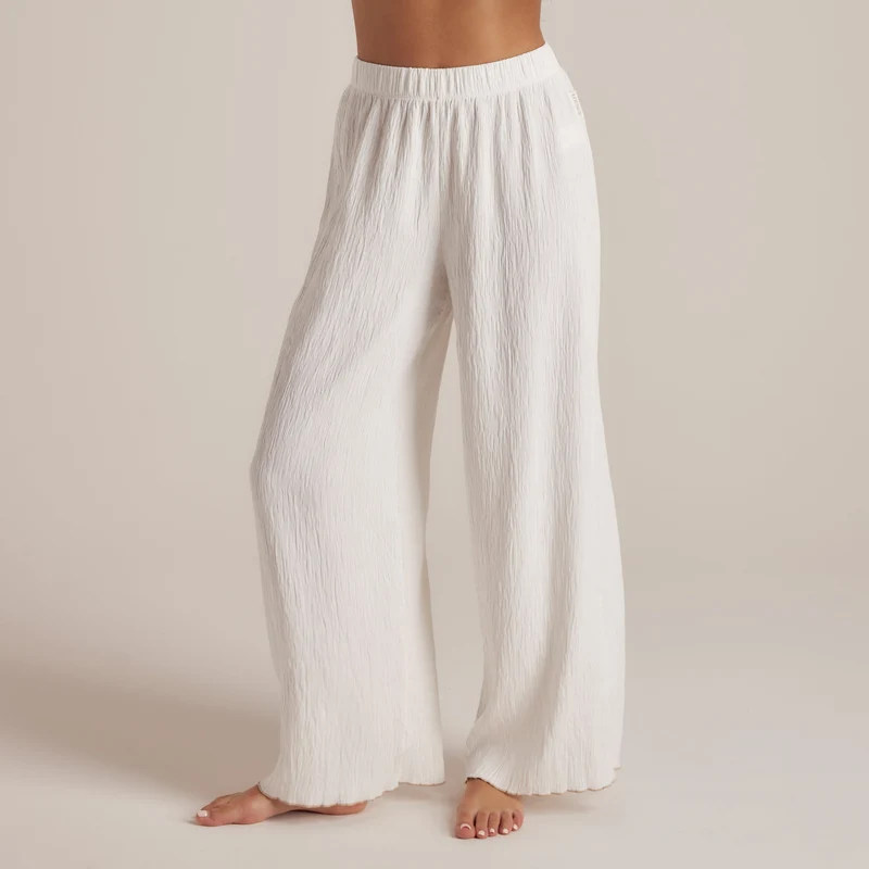 Crinkle Pyjamabyxor - Vit