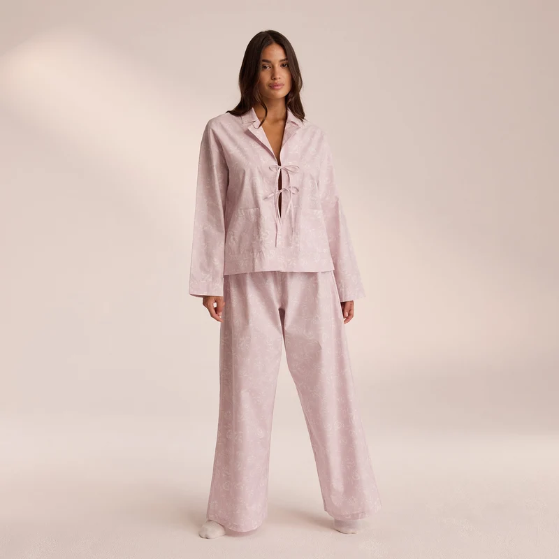 Pyjamabyxor i Bomull - Lilac