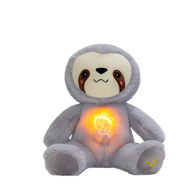 Cute Luminous Breathing Soothing Stuffed Animal Sloth Doll Plush Toy