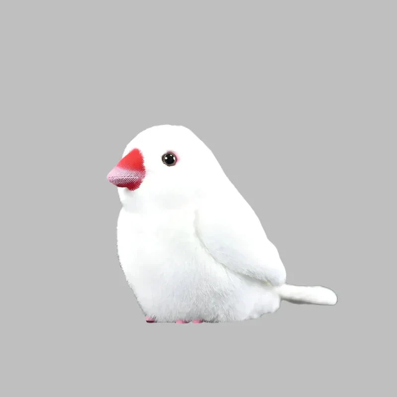 White Mandarin Bird Doll Plush Toy