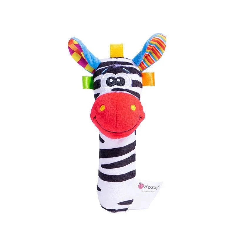 Interactive Animal Plush Rattle Toys For Kids Babies