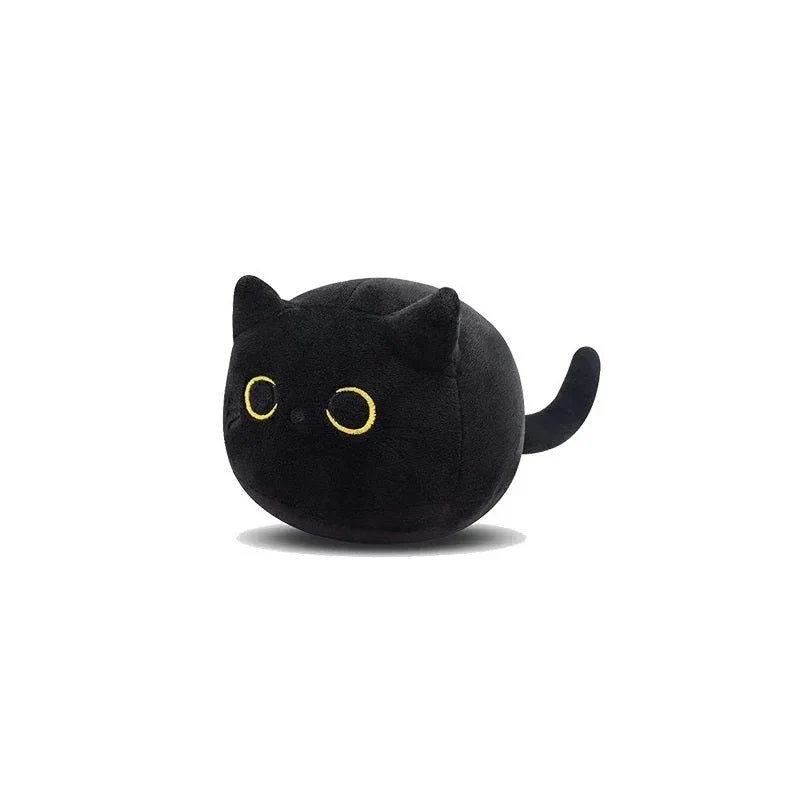 Fluffy Stuffed Animal Black Cat Plush Toy