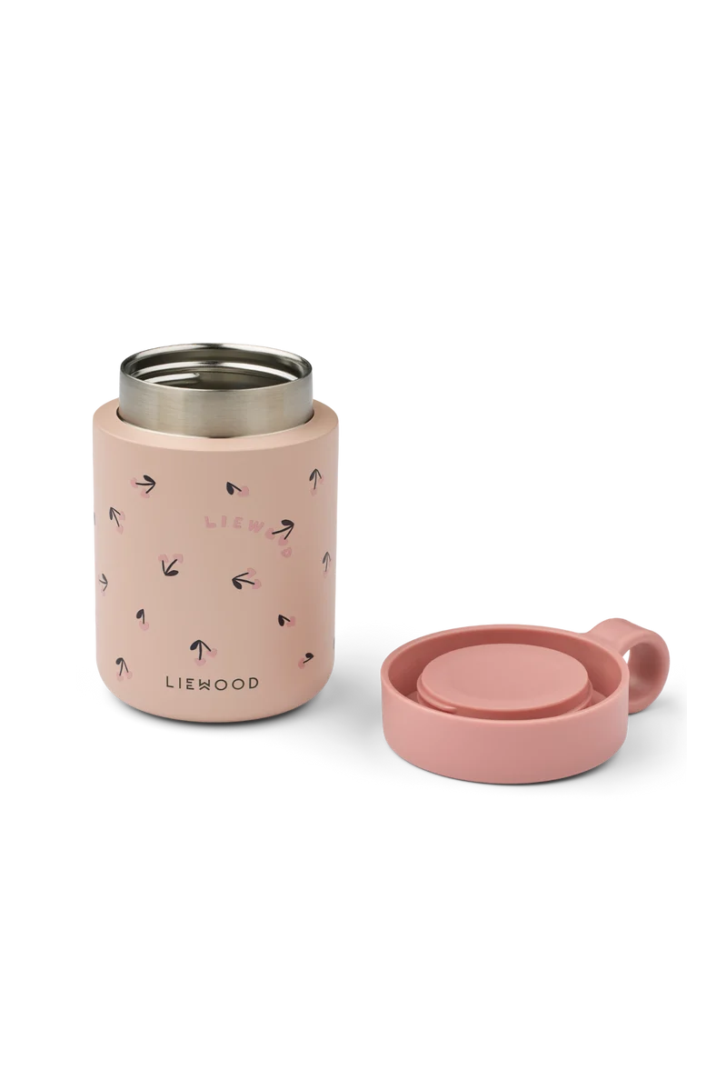Kiani Printed Food Jar - Mini Cherry Heart / Rosey