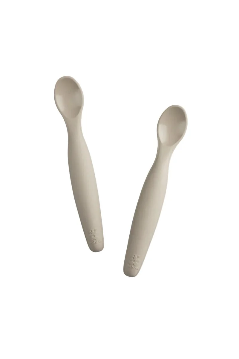 Silicone Spoon Set Short - Jetty Beige
