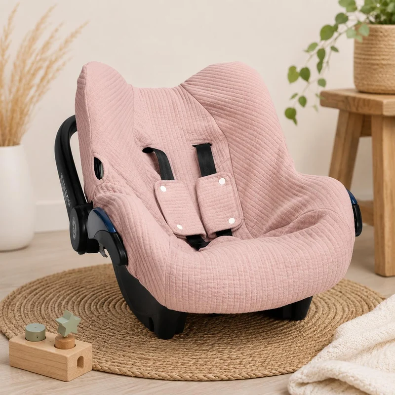 Babyschalenbezug Pure Mauve aus Baumwolle – Passend für Maxi-Cosi Babyschalen