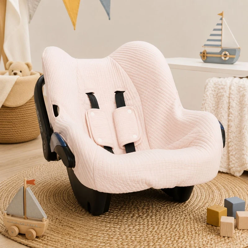 Babyschalenbezug Pure Soft Pink | Little Dutch
