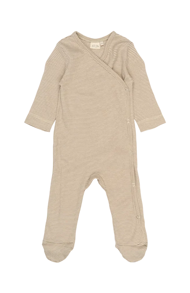 Dian Newborn Jumpsuit - Pure Cashmere/Dark Off White