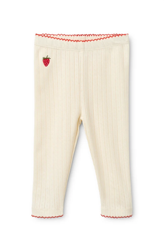 Liva Pointelle Leggings - Gentle Cream