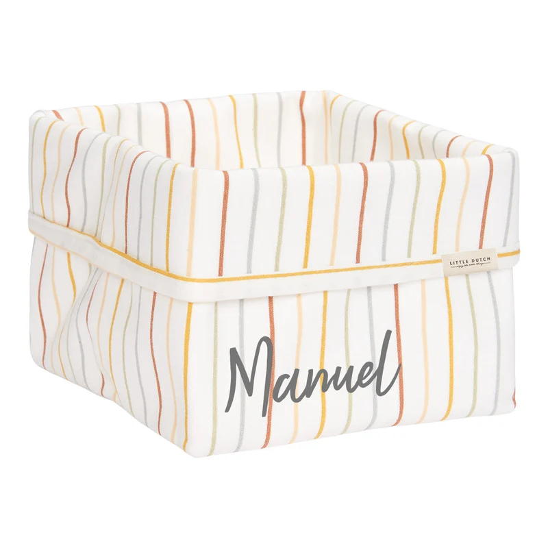 Little Dutch Pflegekörbchen Vintage Sunny Stripes klein – optional mit Name