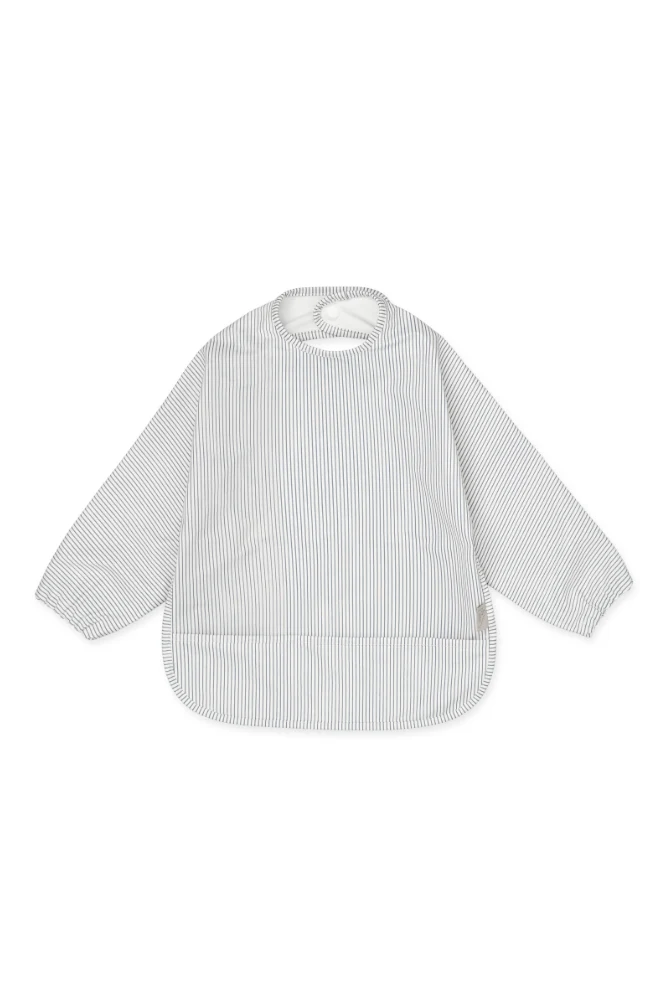 Sleeved Bib - Classic Stripes Blue
