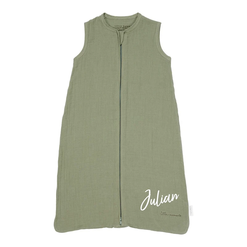 Schlafsack Sommer Musselin 70 cm - Pure Olive | Little Dutch