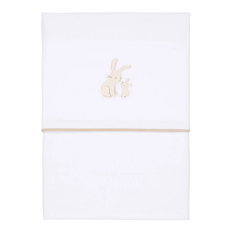 Kinderbettlaken Baby Bunny bestickt 110 x140 cm| Little Dutch