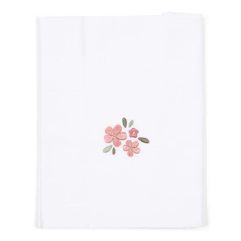 Wiegelaken gestickt Fairy Flowers | Little Dutch