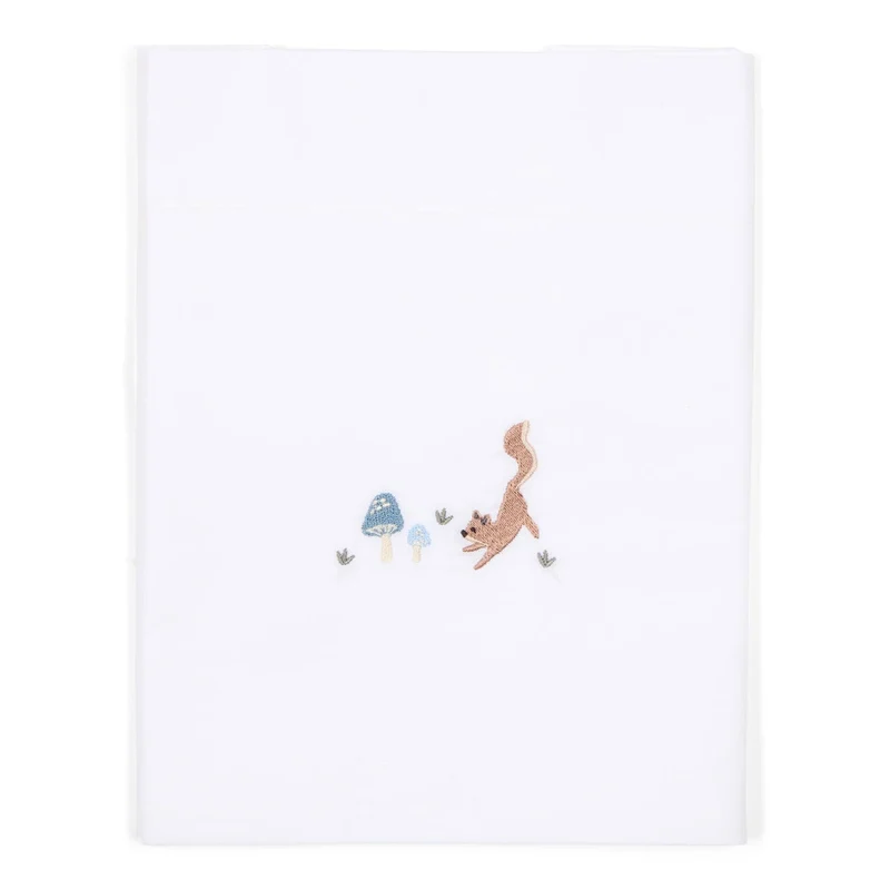 Kinderbettlaken Mushrooms bestickt 110×140 cm | Little Dutch