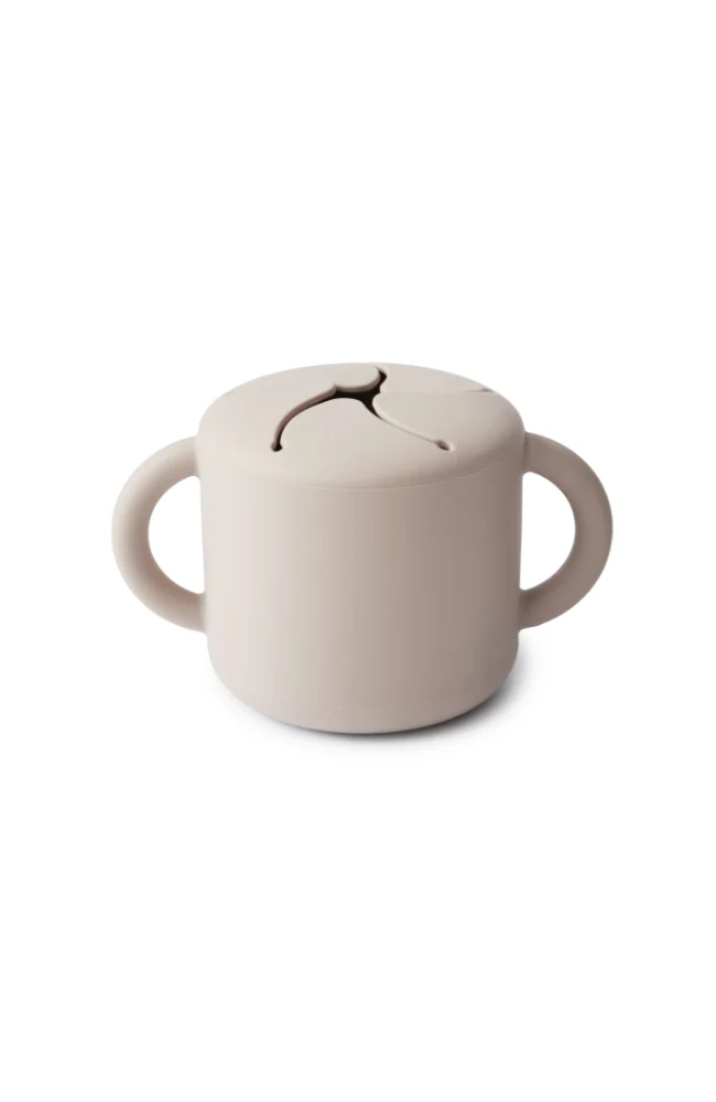 Mushie Silicone Snack Cup - Ivory
