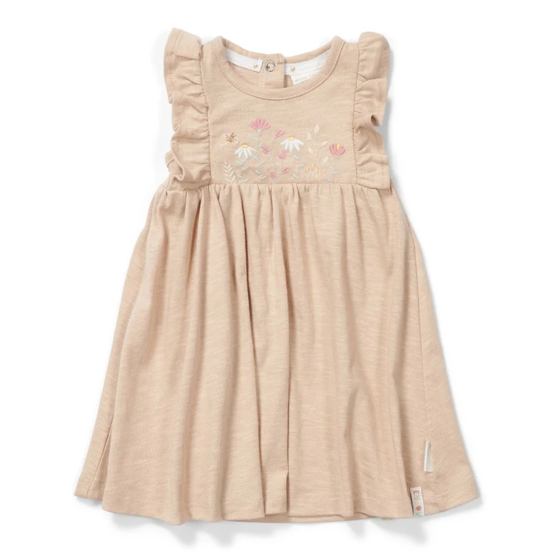 Little Dutch ärmelloses Kleid Beige Größe 74