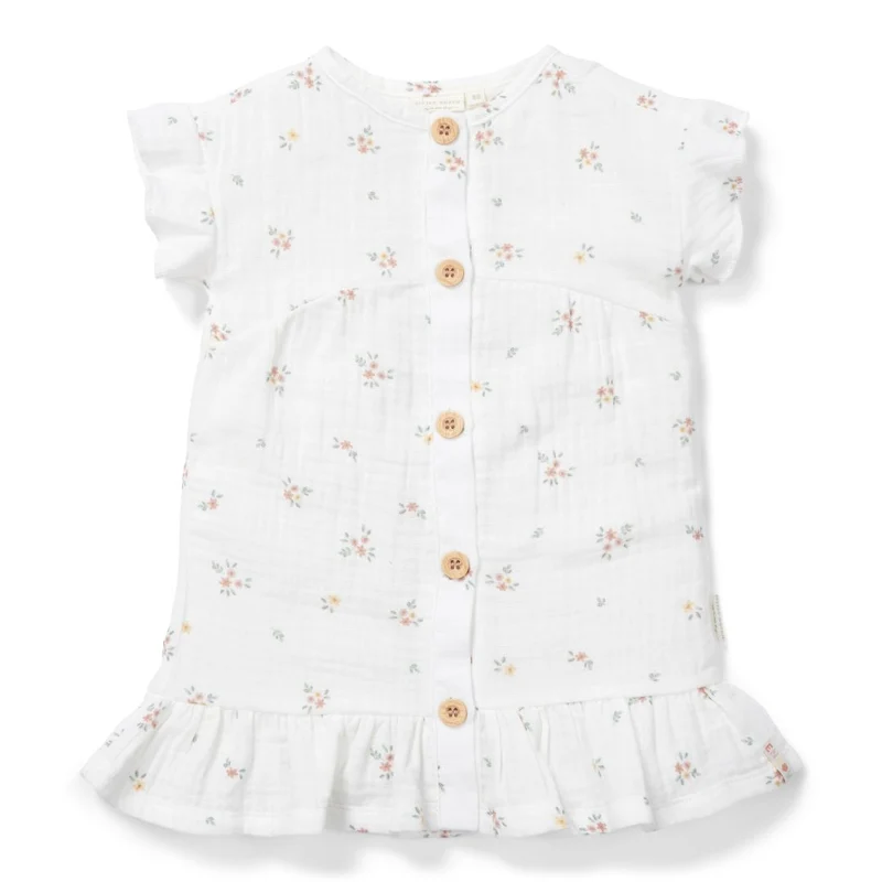 Kleid kurzarm White Meadows | Little Dutch