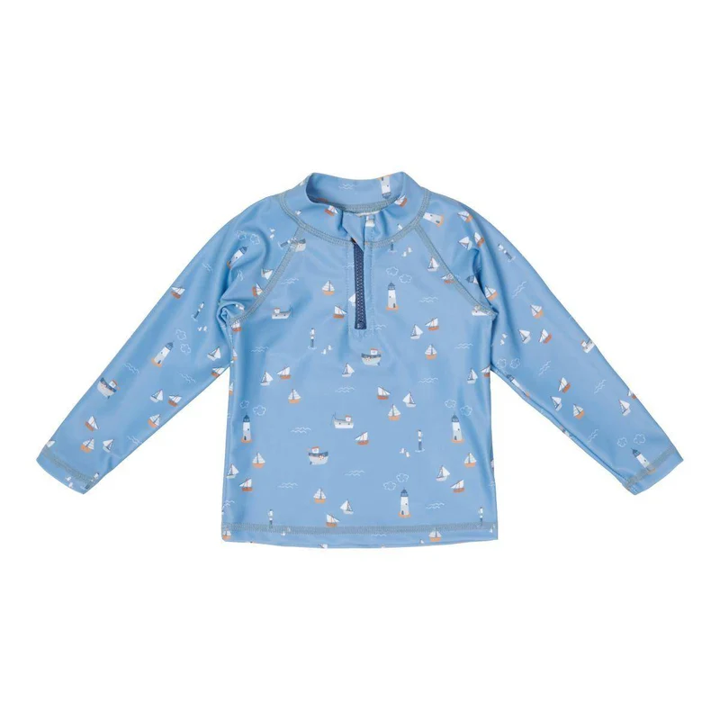 Little Dutch Badeshirt Sailors Bay Dark Blue langarm
