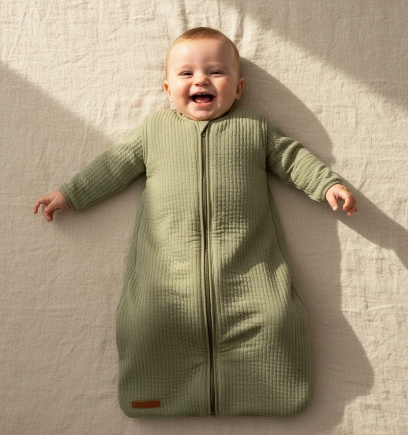 Little Dutch Winterschlafsack Pure Olive 90 cm – optional mit Name