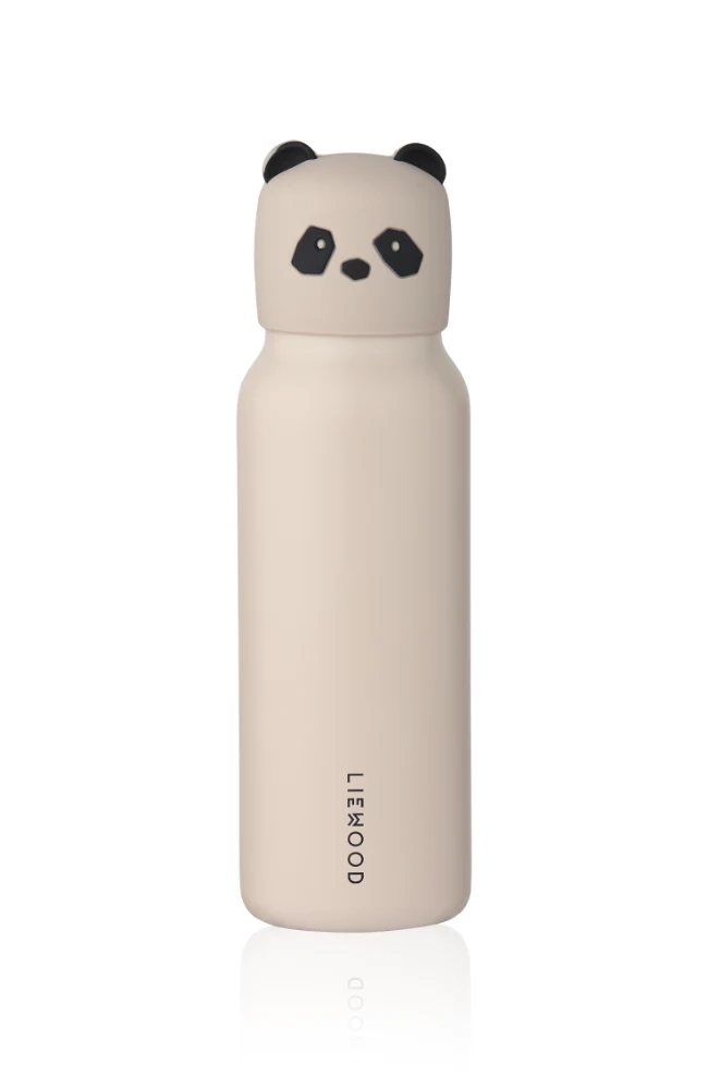 Falk Water Bottle w Panda Lid 350 ml - Sandy